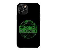 Custodia per iPhone 11 Pro Hack the Planet T-Shirt - Design verde per computer hacker