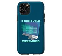 Custodia per iPhone 11 Pro Hacker Cybersecurity Conosci la tua password Funny Network Admin