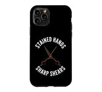 Custodia per iPhone 11 Pro Hairstylist Stained Hands Sharp Shears Cosmetologist