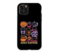 Custodia per iPhone 11 Pro Halloween Coffee No Tricks Just Coffee Spooky Humor