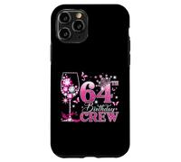 Custodia per iPhone 11 Pro Happy 64th Birthday Crew Pink Wine 64 Years Old Queen