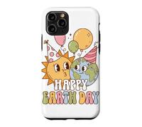 Custodia per iPhone 11 Pro Happy Earth Day Planet Birthday Party Celebration