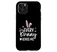 Custodia per iPhone 11 Pro Happy Easter Every Bunny Sign Every Bunny Loves Me Chicks