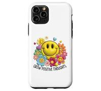 Custodia per iPhone 11 Pro Happy Face Flower Garden Grow Positive Smile Retro