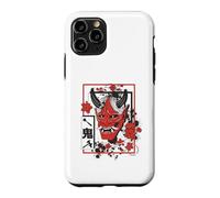 Custodia per iPhone 11 Pro Harajuku Japanese Aesthetic Red Oni Demon Mask