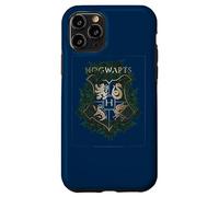Custodia per iPhone 11 Pro Harry Potter Hogwarts Green and Gold Floral Crest