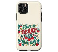 Custodia per iPhone 11 Pro Have A Berry Nice Day Retro Strawberry Groovy Aesthetic