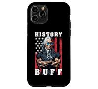Custodia per iPhone 11 Pro History Buff - Bandiera USA per sollevamento pesi, motivo: George Washington