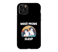 Custodia per iPhone 11 Pro Ho bisogno di più sonno Un pinguino che dorme carino coppia che dorme prima di andare a letto