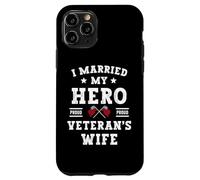 Custodia per iPhone 11 Pro Ho sposato il mio eroe orgoglioso veterano moglie Memorial Day Vintage