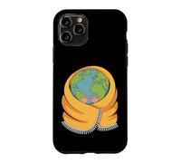 Custodia per iPhone 11 Pro Hug The World Earth avvolto in sciarpa design
