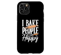 Custodia per iPhone 11 Pro I Bake People Happy Lover Kitchen Divertente Baking Pun Bakery