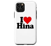 Custodia per iPhone 11 Pro I LOVE HEART HINA NOME SU UN TEE