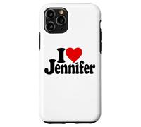 Custodia per iPhone 11 Pro I LOVE HEART JENNIFER JEN JENNY NOME SU UN TEE