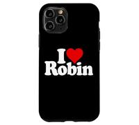 Custodia per iPhone 11 Pro I LOVE HEART ROBIN NOME SU UN TEE