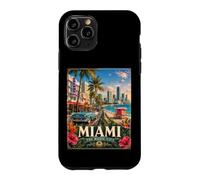 Custodia per iPhone 11 Pro I Love Miami FL., Miami Tropical Beach Vintage Travel Poster