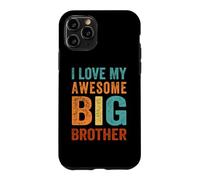 Custodia per iPhone 11 Pro I Love My Awesome Big Brother Retro Sibling Sister Kids