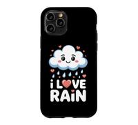 Custodia per iPhone 11 Pro I Love Rain Amante Pioggia Accogliente