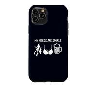 Custodia per iPhone 11 Pro I miei bisogni sono semplici pesca subacquea bikini birra oceano design