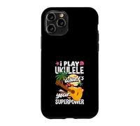 Custodia per iPhone 11 Pro I Play Ukulele Qual è il tuo superpotere Musicista amante della musica