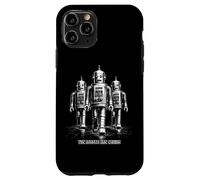 Custodia per iPhone 11 Pro I robot stanno arrivando retro fantascienza robot invasione