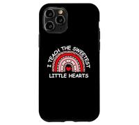 Custodia per iPhone 11 Pro I Teach The Sweetest Hearts Rainbow Teacher Valentine's Day