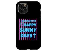 Custodia per iPhone 11 Pro I Was Made For Happy Sunny Days - Fiocco a righe rosa