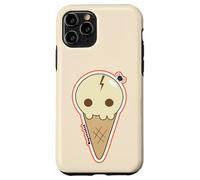 Custodia per iPhone 11 Pro Ice Cream Skull Spoopy Kawaii Halloween Design, Cute Spooky