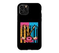 Custodia per iPhone 11 Pro Ice Hockey Ice Cream Drip Boys American Flag Youth Players