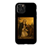 Custodia per iPhone 11 Pro Icona ortodossa di San Serafino di Sarov con un orso