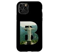 Custodia per iPhone 11 Pro Iconico Brasile Paesaggio Cristo Redentore Lettera B