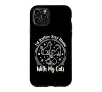 Custodia per iPhone 11 Pro I'd Rather Stay Home With My Cats