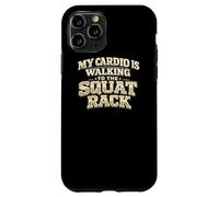 Custodia per iPhone 11 Pro Il mio cardio sta camminando verso lo squat rack, divertente