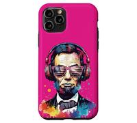 Custodia per iPhone 11 Pro Il presidente Abe Lincoln indossa cuffie EDM Rave Design