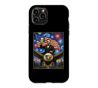 Custodia per iPhone 11 Pro Il presidente americano Lincoln su Eagle Bere Birra & Bandiera USA