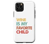 Custodia per iPhone 11 Pro Il vino è il mio umorismo genitoriale figlio preferito
