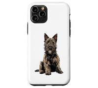 Custodia per iPhone 11 Pro Illustrazione del cane Picard Berger grigio