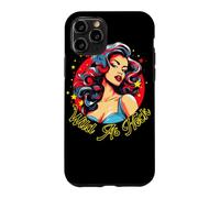 Custodia per iPhone 11 Pro Illustrazione delle stelle della donna pinup retrò selvaggio come diavolo
