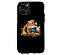 Custodia per iPhone 11 Pro Illustrazione di campeggio Fox Campfire