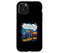 Custodia per iPhone 11 Pro I'm Cousin Of The Birthday Boy Party Train Supply Locomotiva