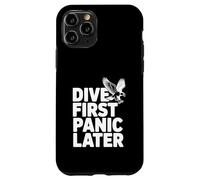Custodia per iPhone 11 Pro Immergiti prima panico dopo divertente amante del falco