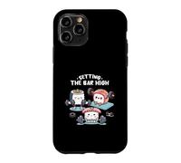 Custodia per iPhone 11 Pro Impostazione della barra ad alta divertente allenamento Sushi pesi di sollevamento