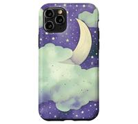 Custodia per iPhone 11 Pro In My Fantasy Era Witchy Green Sage Purple Moon Phases Stars