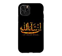 Custodia per iPhone 11 Pro In Sha Allah Se Allah vuole Corano Islam Calligrafia Musulmano