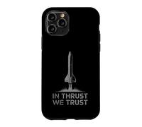 Custodia per iPhone 11 Pro In Thrust We Trust Rocket Theme New Rocket Launch Space
