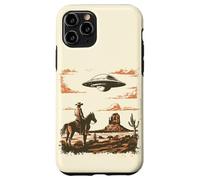 Custodia per iPhone 11 Pro Incontro Vintage tra Cowboy e Alieno nel Deserto