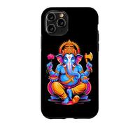 Custodia per iPhone 11 Pro Indù Ganesh Puja Elefante Dio India Méditation Yoga Murti