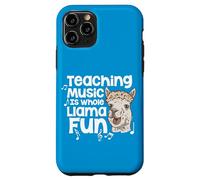 Custodia per iPhone 11 Pro Insegnare La Musica È Intero Llama Divertente Gioco di parole Insegnante di musica