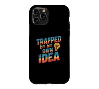 Custodia per iPhone 11 Pro Intrappolato dalla mia idea Got Trapped Funny Trap Meme