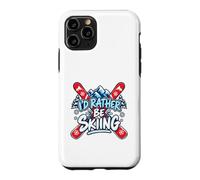 Custodia per iPhone 11 Pro Io d Rather Be Skiing Divertente Citazione Sci Sport Invernali